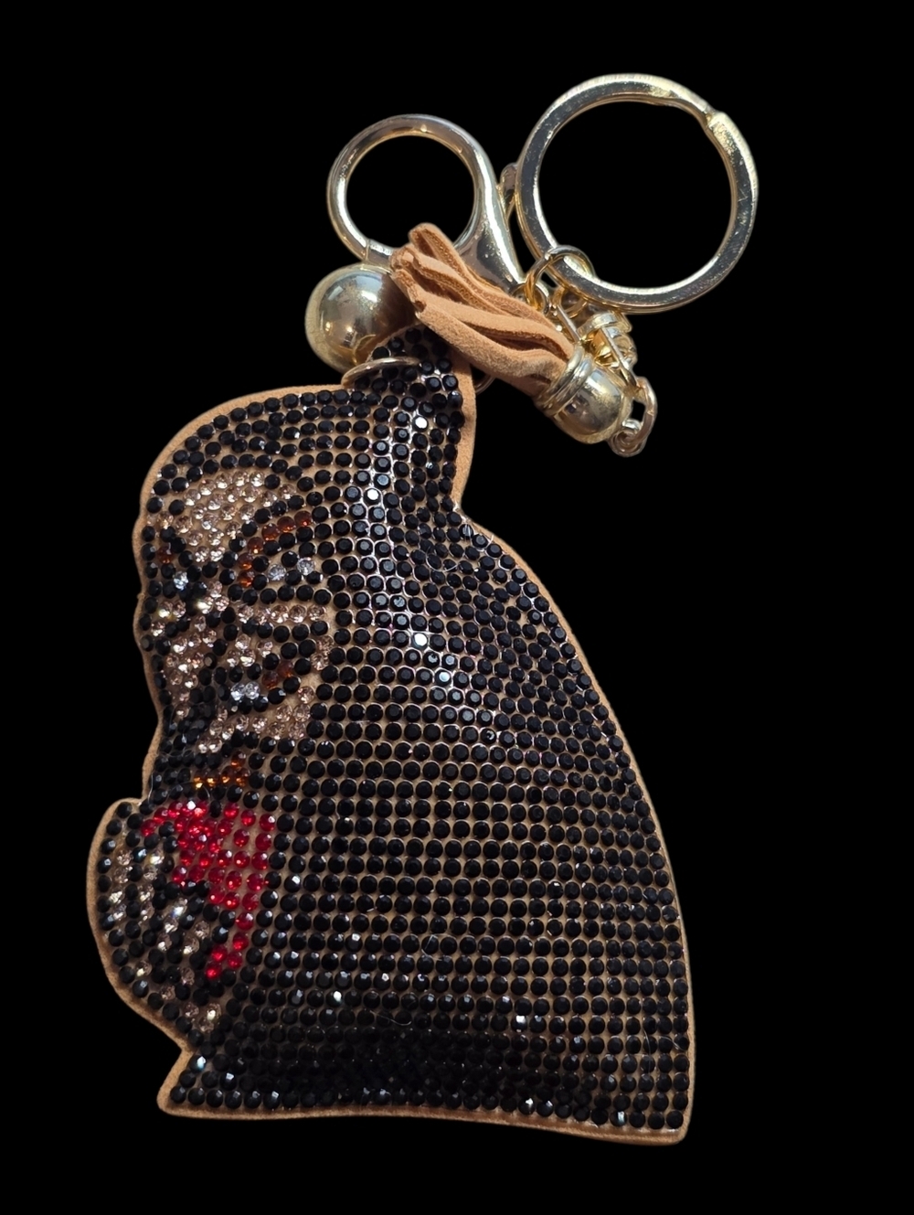 Queen Grimhilde | Snow White Bag Charm Keychain with Red Accent